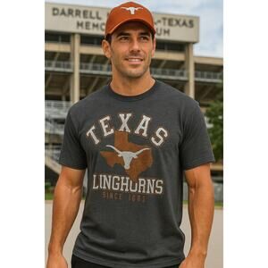 Longhorn apparel sz L grey game day spell out shirt lightweight UT hook em horns